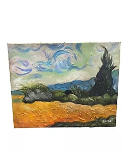Vincent Van Gogh - OIL canvas PAINTING - POST IMPRESSIONISM STYLE - SIGNED - Picture 1 of 12