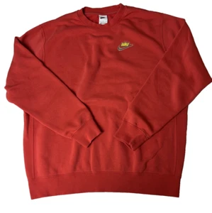Sudadera Pullover Nike Cuello Redondo Rojo-Naranja Bordado Logo - Imagen 1 de 6