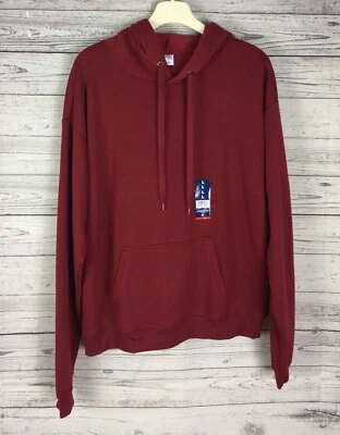 Sudadera con capucha Mission Ridge para hombre roja oscura manga larga talla L nueva con etiquetas Foto 1 de 4