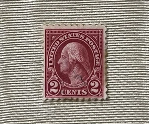 1924 GEORGE WASHINGTON~2 CENT STAMP~ CARMINE DEEP RED~PERFORATED - Picture 1 of 4