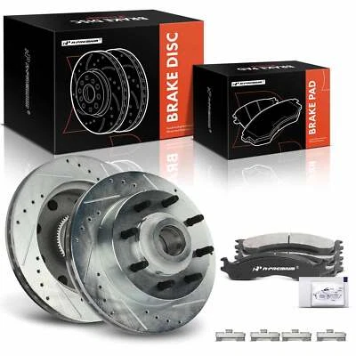 A-Premium Drilled Brake Rotor & Brake Pad Front for Dodge Ram 2500 Van 1999-2003 - Image 1 of 4