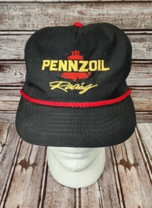Vtg NASCAR Michael Waltrip Autographed Pennzoil Racing Black Snapback Cap Hat - Picture 1 of 6