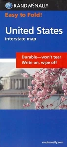 United States , Easy-to-Fold, Laminated State Map, Rand McNally - Picture 1 of 2