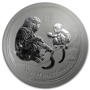 2016 Australia 10 kilo Silver Lunar Monkey BU (Series II) - Picture 1 of 6