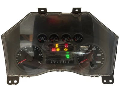 Cuadro velocímetro Ford F250SD/F350SD 2008 145.129 millas cubierta diésel agrietada Foto 1 de 3