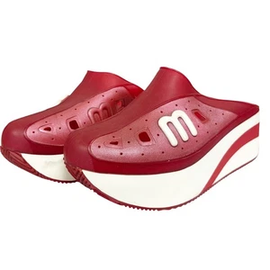 Mulas deslizables vintage Melissa Music para mujer talla 8 rojas con plataforma Grendene - Imagen 1 de 12