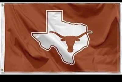 Bandera TEXAS LONGHORNS 3'X5' Vendedor de EE. UU. ¡¡Envío gratis!!! Foto 1 de 2