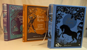 3 Barnes & Noble Decorative Leather Classics: Grimm's, Greek Myths, Black Beauty - Picture 1 of 24