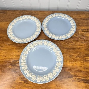 3 Vintage Wedgwood Creme auf Lavendel Muschel Rand Brot Dessert Salat Teller 6 1/4" - Bild 1 von 8