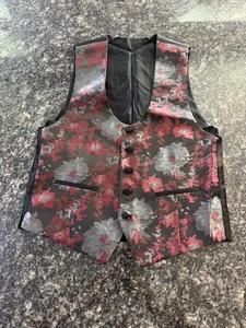 Connaisseur Paris Rotated Black  Double Breasted  Formal Waistcoat Vest  Sz 36 - Picture 1 of 4