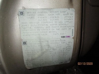 Eje trasero 8,5" anillo engranaje sedán tambor frenos traseros se adapta 94-96 CAPRICE 420784 Foto 1 de 4