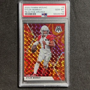 2020 Panini Mosaic Reactive Orange Prizm #8 Kyler Murray Cardinals PSA 10 GEM MT - Picture 1 of 2