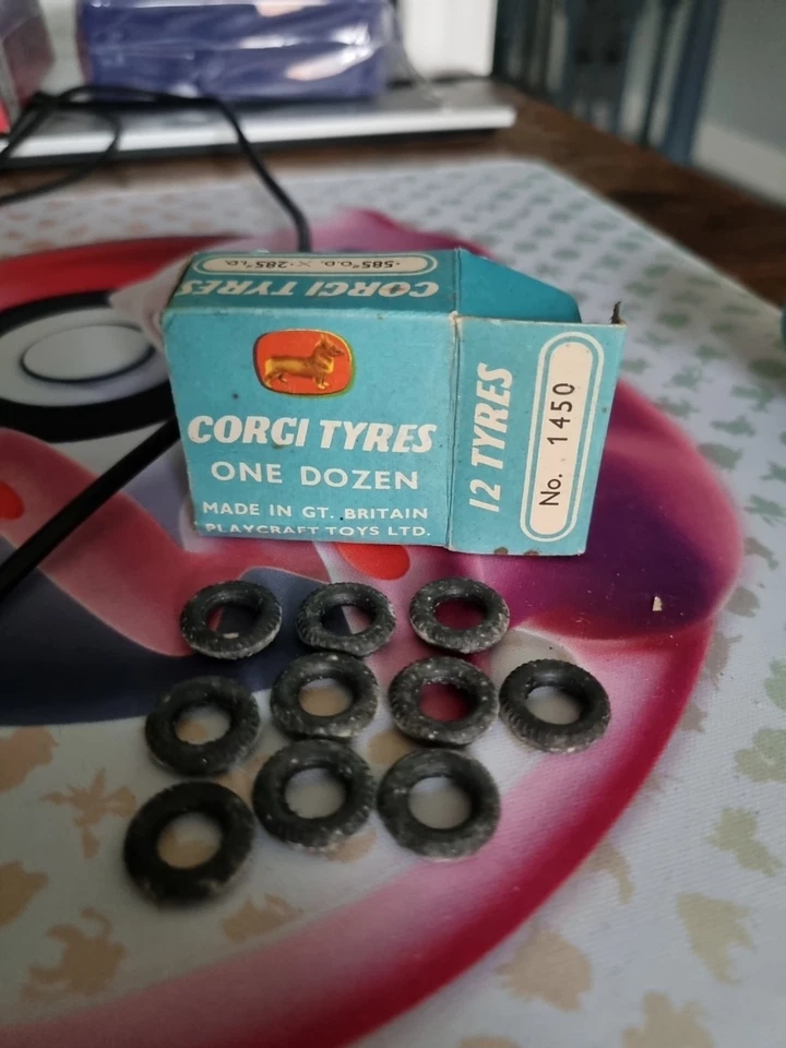 Original 1960s Corgi Toys no 1450 box Complete With 10 tyres, New Old Stock - Image 1 of 1