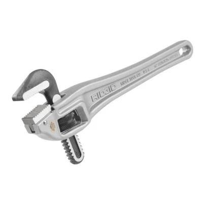 RIDGID Pipe Wrench 14 Inch Aluminum Offset Narrow Jaw Adjustable Plumbing Tool - Image 1 of 4