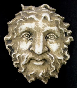 Greek Face Wall Plaque Sculpture Home Decor Mythical Art - Picture 1 of 6