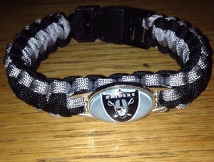 Oakland Raiders Survival Paracord Bracelet NFL Purple And Black Decoration - Picture 1 of 3