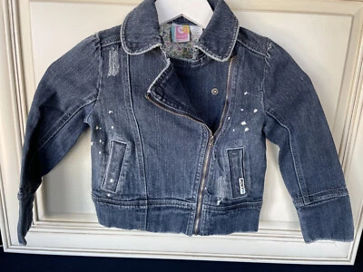ROXY Moto 女孩牛仔外套 5 码 — 第 1/3 张图片