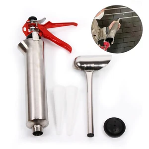 Caulking Cement Pump Gun Mortar Gun Cement Applicator Grout Concrete Tool Silver - Picture 1 of 21