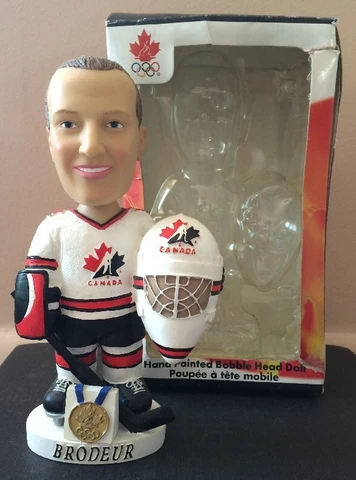 Martin Brodeur Canada Olympics Gold Medal Bobblehead, New Jersey Devils CHIPPED Cover