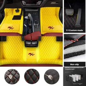 Fit For Dodge Charger Challenger RT Car Floor Mats Leather Waterproof Carpets - Picture 1 of 41