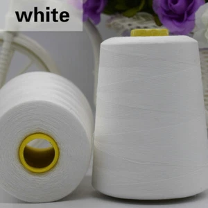 8000 Yard Overlocker Sewing Thread Embroidery Machine Line Quilting Single White - Picture 1 of 21