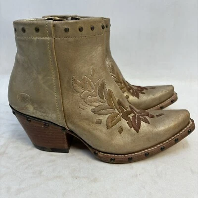 Botines botín ARIAT Topacio para mujer talla 6 B tachonados dorados envejecidos 10031554 Foto 1 de 4