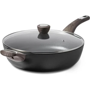 SENSARTE Padella Antiaderente Profonda 30 cm, Padella Salta 4,6 L con Coperchio, Grande 30 cm - Foto 1 di 9