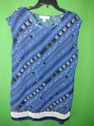 1714) MICHAEL KORS 6 noir chaîne bleue imprimé décalage mini robe polyester fin 6
