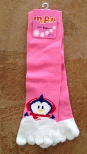 New MOPAS Women Fashion Toe Socks, Pink, Size 9-11 - Picture 1 of 1