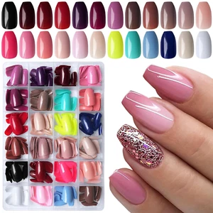 576pc Coffin Press on Nails Short Fake Nails Full P--Short Coffin Presson - Picture 1 of 8