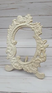 Vintage Cast Iron Art Cream Art Nouveau Frame JM 33 Leaf Scroll Ornate - Picture 1 of 6