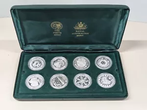 Australien 2000 Olympiade Sydney Set 8 Silbermünzen (1oz) 5 $ PP mit Etui - Bild 1 von 22