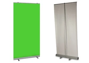 Green Screen Roller Banner Chroma Key Pop/Roll up/Pull up Video Gaming Back Drop - Picture 1 of 6