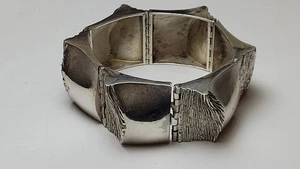 Vintage SIROKORU Finnland .925 Sterling Silber Modernist Panel Armband MJH... - Bild 1 von 7