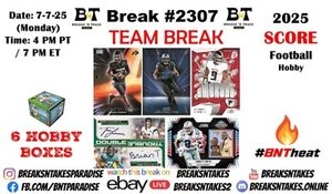 ATLANTA FALCONS 2025 Panini NFL Score Football Hobby 6 BOX Break #2307 - Picture 1 of 1
