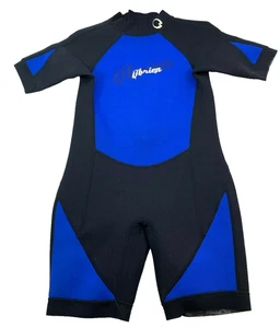 Obrien Shorty Wetsuit Wet Suit Black Blue Junior Youth Size 10 - Picture 1 of 9
