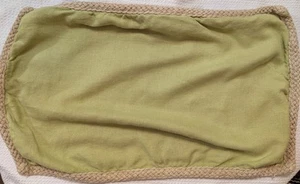 Pottery Barn Lumbar Pillow Cover 16 x 26 Lime Green Linen w/Braided Jute Trim - Picture 1 of 4