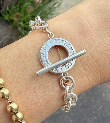 Tiffany & Co. Sterling Silver 925 Toggle Chain Bracelet Fits Up To 6.25” - Image 1 of 4