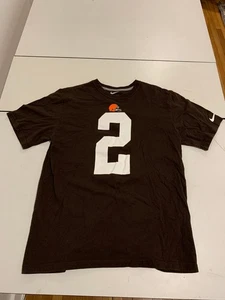 Cleveland Browns Nike Shirt Large Brown NFL Football Johnny Manziel Retro Sports - Picture 1 of 5
