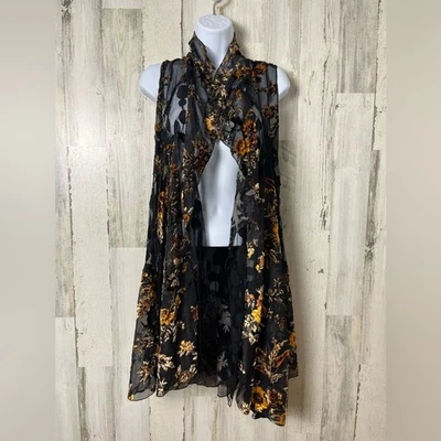 Ania цветочный чистый кружева и бархата винтажный жилет средний - Изображение 1 из 4