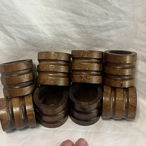 Wooden Napkin Rings Set of 8 - Picture 1 of 4