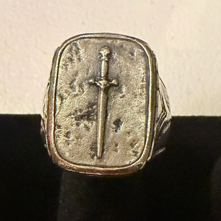 John Varvatos Collection Sterling Silver Dagger Ring Mens Size 11 - Image 1 of 4