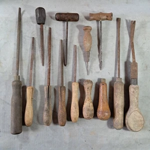 Vintage Tool Bundle (with wood handles) Spare/Repair/Props - Picture 1 of 14