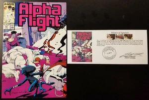 Alpha Flight (1983) #54 SIGNED Kevin Nowlan Notarized with Witness of Signature - Picture 1 of 5