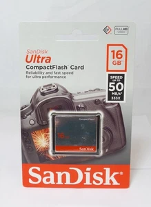 Sandisk Ultra CompactFlash Memory Card - 16 GB 50 MB/s (SDCFHS-016G-G46) - Picture 1 of 1