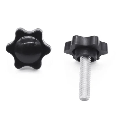 Xadnitu 10 Pieces 1/4''-20-1'' Thread Knob 1/4''-20 x 1L, black