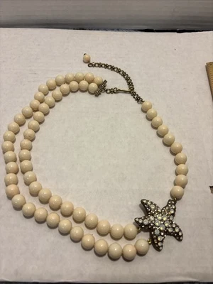 Collar Colgante Heidi Daus "Simplemente Irresistible" Doble Hilo Estrella de Mar Cristal Foto 1 de 3