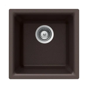 Houzer E-100 Quartztone 15-3/4" Undermount Single Basin Granite - Mocha - Picture 1 of 10