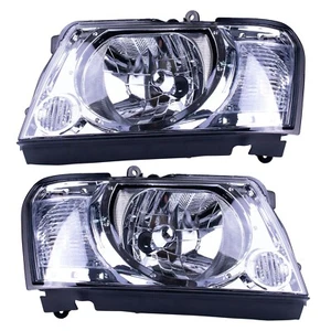 Head Lights Pair LH+RH For Nissan Patrol Ute 2004-2015 Pickup GU Y61 chrome AU - Picture 1 of 5