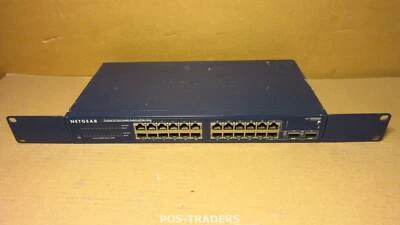 NETGEAR JGS524 GIGABIT 24x 24-Ports 10/100/1000 2x SFP Network Switch BIG DENT - Image 1 of 3